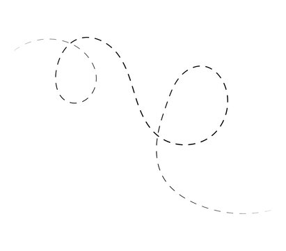 Infinity symbol made of dashed lines isolated on transparent background