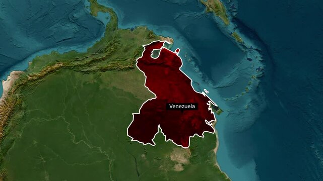 Venezuela Map Animation 4K | Political Map with State Boundaries 