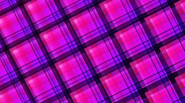 Motion tartan moire Vibrant Abstract Plaid Pattern Seamlessly Repeating Diagonal Lines and Squares in Pink and Purple Tones suitable for graphic desig