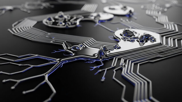 Artificial Intelligence Neural Network Chip Concept