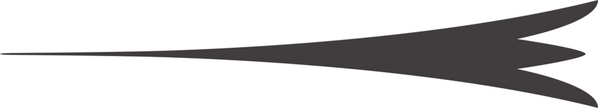 Abstract dark gray sharp pointed shape icon isolated on transparent background