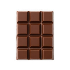 Naklejka premium Dark chocolate bar with pieces on a wooden table
