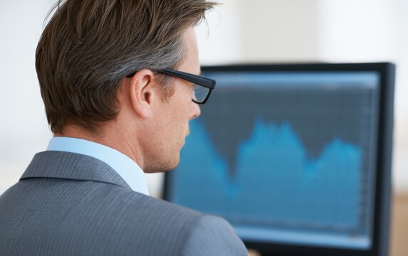 Investor analyzing correlations between commodities and equities using advanced financial dashboards