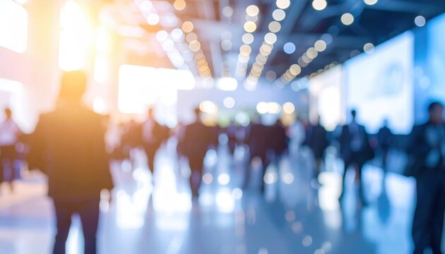 Business summit background with elegant blur and executive networking appeal