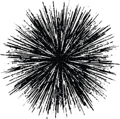 Naklejka premium Abstract explosion burst shape with rough edges on a white background silhouette
