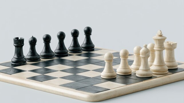Symbolic chessboard with opposing sides replacing confrontation with dialogue, diplomacy over conflict concept, editorial-free illustration