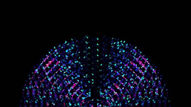 20 seconds seamless wave propagating outwards and reverse animation screensaver visualizer motion graphics HD video black background 
