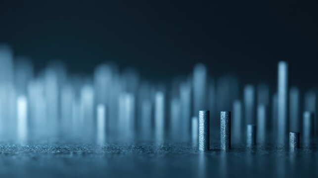 Minimalist stock market background with candlestick patterns and ample copy space for financial messaging