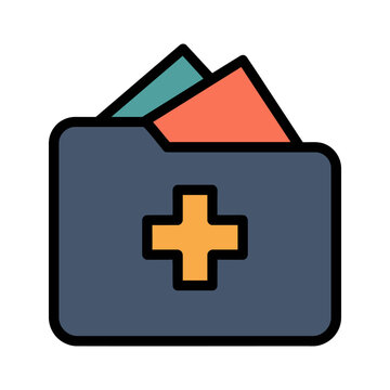 Patient Medical Record Folder Icon for Clinic Admin