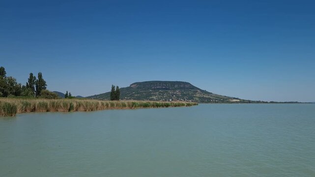 Badacsony hill from the harbour of Szigliget