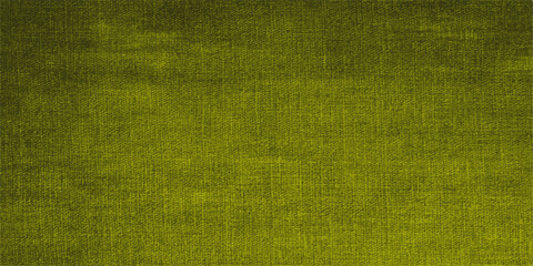 Fototapeta premium Abstract yellow canvas fabric texture with an aged vintage grunge pattern on a blank textile backdrop