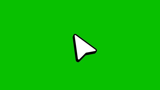 Cursor Clicking Button on Green Screen Animation