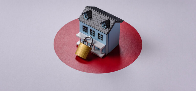 Security, a concept background for protecting your home from burglary or accident. Home security