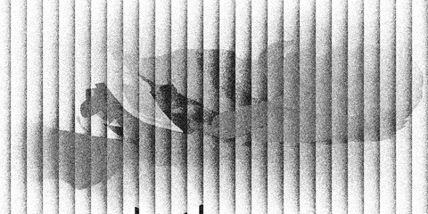 Abstract dark black gradient background with vertical ribbed and reeded lines texture. Minimalist gray striped background with fluid dark corner shapes. A striking monochrome abstract image with verti © MdGiash