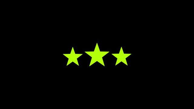 three gray stars three star rating animation, minimalist black stars symbol for customer feedback and review systems . three stars rating icon customer satisfaction icon concept Special with rating st