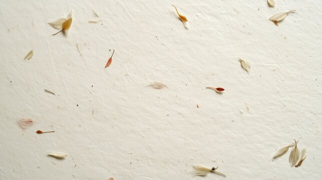 Ivory handmade handmade paper with subtle fiber textures and very tiny colorful fleck. Organic and recycled mulberry paper background