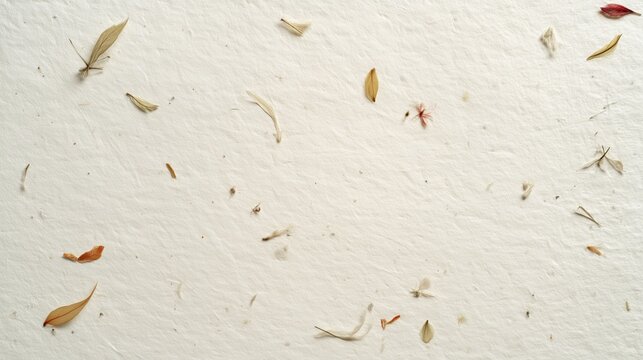 Ivory handmade paper with subtle fiber textures and very tiny colorful fleck. Organic and recycled mulberry paper background