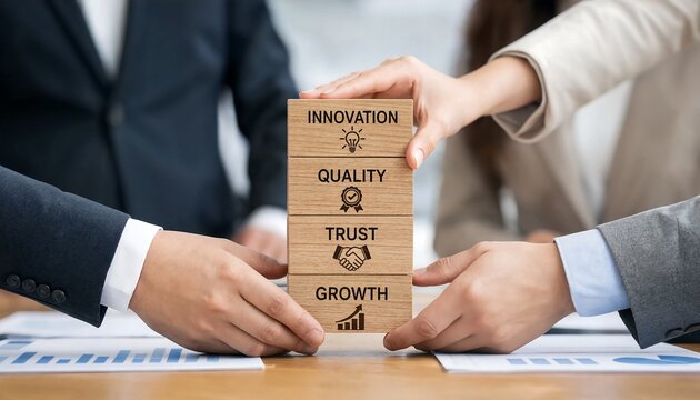 Business partnership building blocks of innovation quality trust and growth