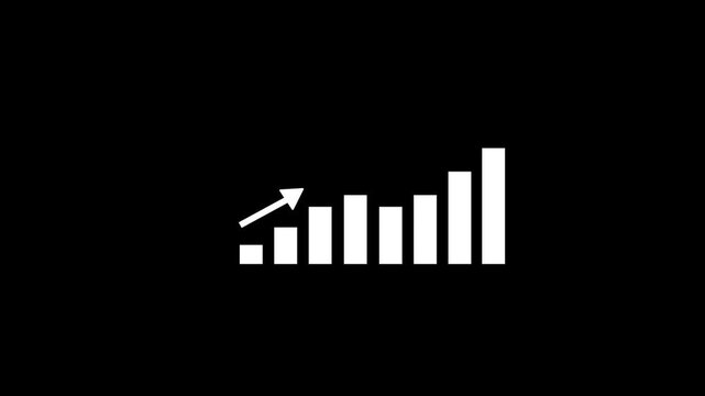 Business graph. loss graph direction. damage business graph. down business graph icon. business or finance concept icon animation.