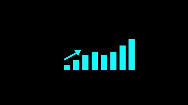 Business graph. loss graph direction. damage business graph. down business graph icon. business or finance concept icon animation.