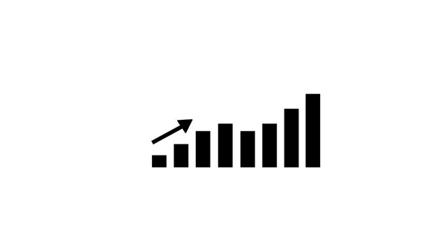 Business graph. loss graph direction. damage business graph. down business graph icon. business or finance concept icon animation.