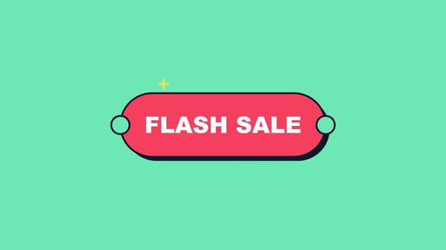 A vibrant pink promotional button featuring the text flash sale displayed center stage to promote retail shopping events and time limited offers for customers looking for big savings and great