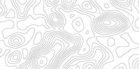 Black and white topographic contour line map design texture with topographic abstract geography cartography elevation topography background minimalist © MIm