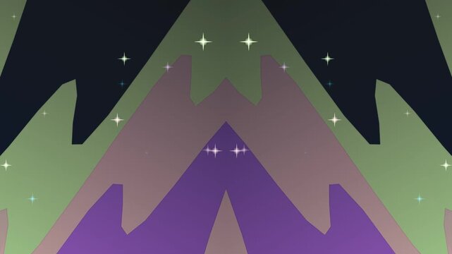 Motion wave Abstract Geometric Background with Sparkling Stars and Gradient Colors in a Symmetrical Design ideal for website designs social media grap
