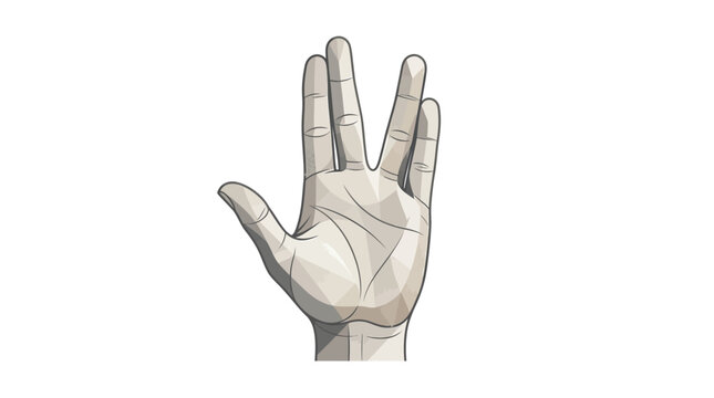 Human hand palm up open fingers.