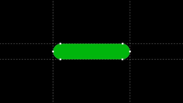 Animation rectangle with Rounded Corners and Guide Lines. Transparent background, 4K resolution. 