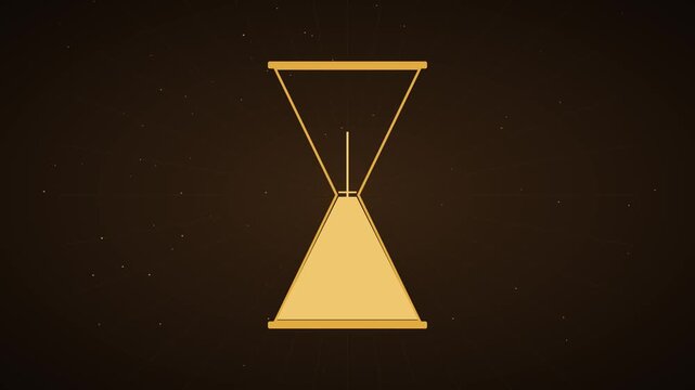Animated hourglass sand timer concept: passing time and countdown motion animation 4k