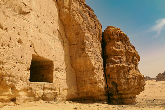 Al Ula old city , Saudi Arabia jun 7 2026: The Nabataeans or Nabateans Tombs Civilization in Madain Saleh in Al Ula