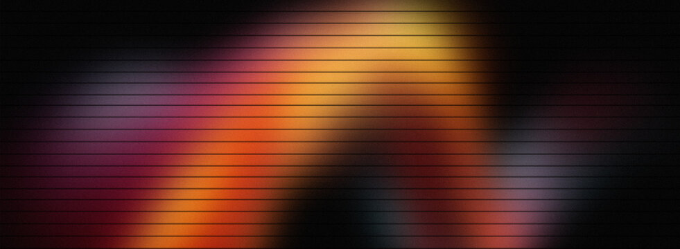 Abstract Fiery Orange and Purple Neon Wave on Dark LED Screen Texture Background