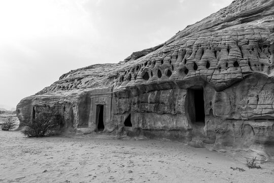 Al Ula old city , Saudi Arabia jun 7 2026: The Nabataeans or Nabateans Tombs Civilization in Madain Saleh in Al Ula