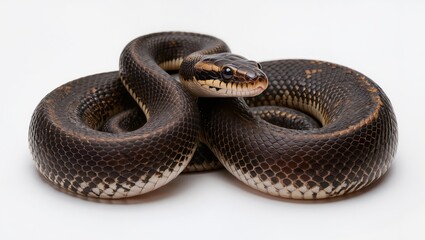 Naklejka premium Python Isolated on White Background