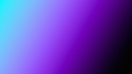 Fototapeta premium Vibrant abstract gradient background featuring a smooth transition from bright cyan to deep purple and solid black color tones
