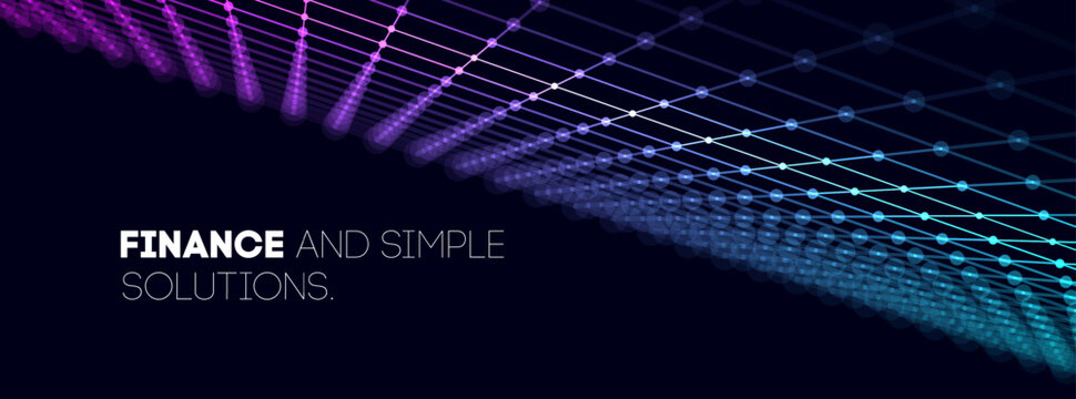 Neon grid background with glowing purple and blue digital. Lines abstract futuristic tech pattern retro arcade game space. Wireframe design cyberpunk virtual reality data visualization.