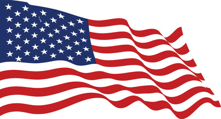 Obraz premium Waving american flag for labor day celebrations and patriotic us holidays