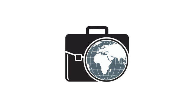 Travel and exploration concept with globe in a suitcase