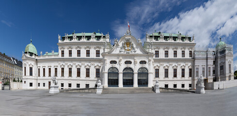 Obraz premium facade of Belvedere Palace in summer, Vienna, Austria