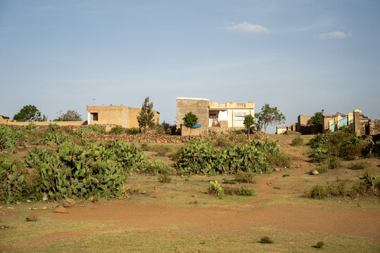 Buildings on the outskirts of Asmara, Eritrea