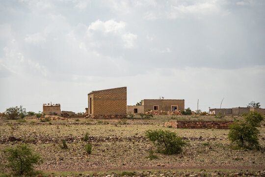 Buildings on the outskirts of Asmara, Eritrea