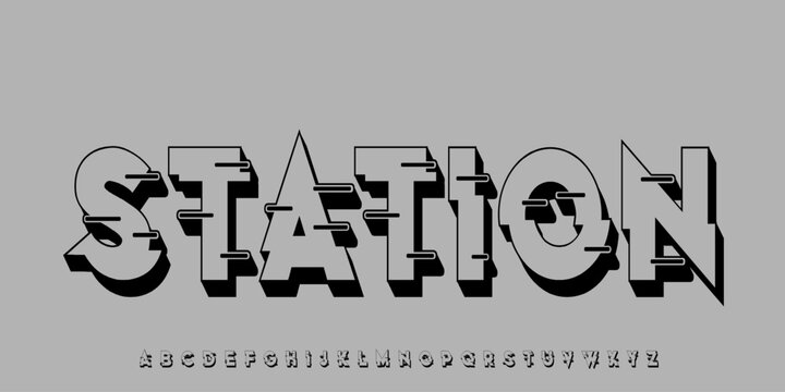 Vector distorted glitch font. Trendy style lettering typeface. Latin letters from A to Z and numbers from 0 to 9. Green and red channels