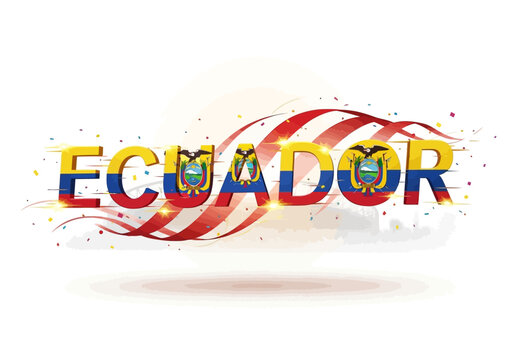 Ecuador Country Name Text Logo.