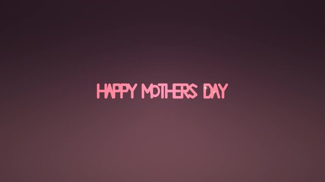 Celebrating Mother's Day with colorful text on a simple background