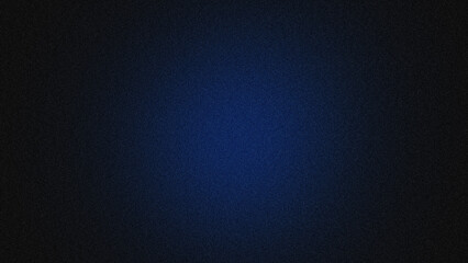 Fototapeta premium Deep blue gradient fades into dark black. Texture adds subtle grain across the surface. Mood feels calm, mysterious, and abstract. Ideal for digital backgrounds or design elements