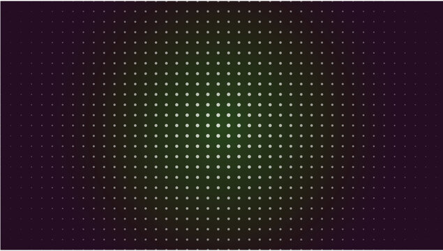 Glowing green dot matrix pattern, dark background, gradient effect, vector graphic