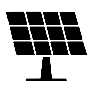 Solar Panel Array Silhouette