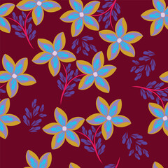 Obraz premium Beautiful floral pattern in small flowers. Small repeat floral flower seamless pattern background. Ditsy print. Floral seamless background. Elegant flower template for decor, wallpaper