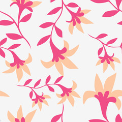 Obraz premium Beautiful floral pattern in small flowers. Small repeat floral flower seamless pattern background. Ditsy print. Floral seamless background. Elegant flower template for decor, wallpaper